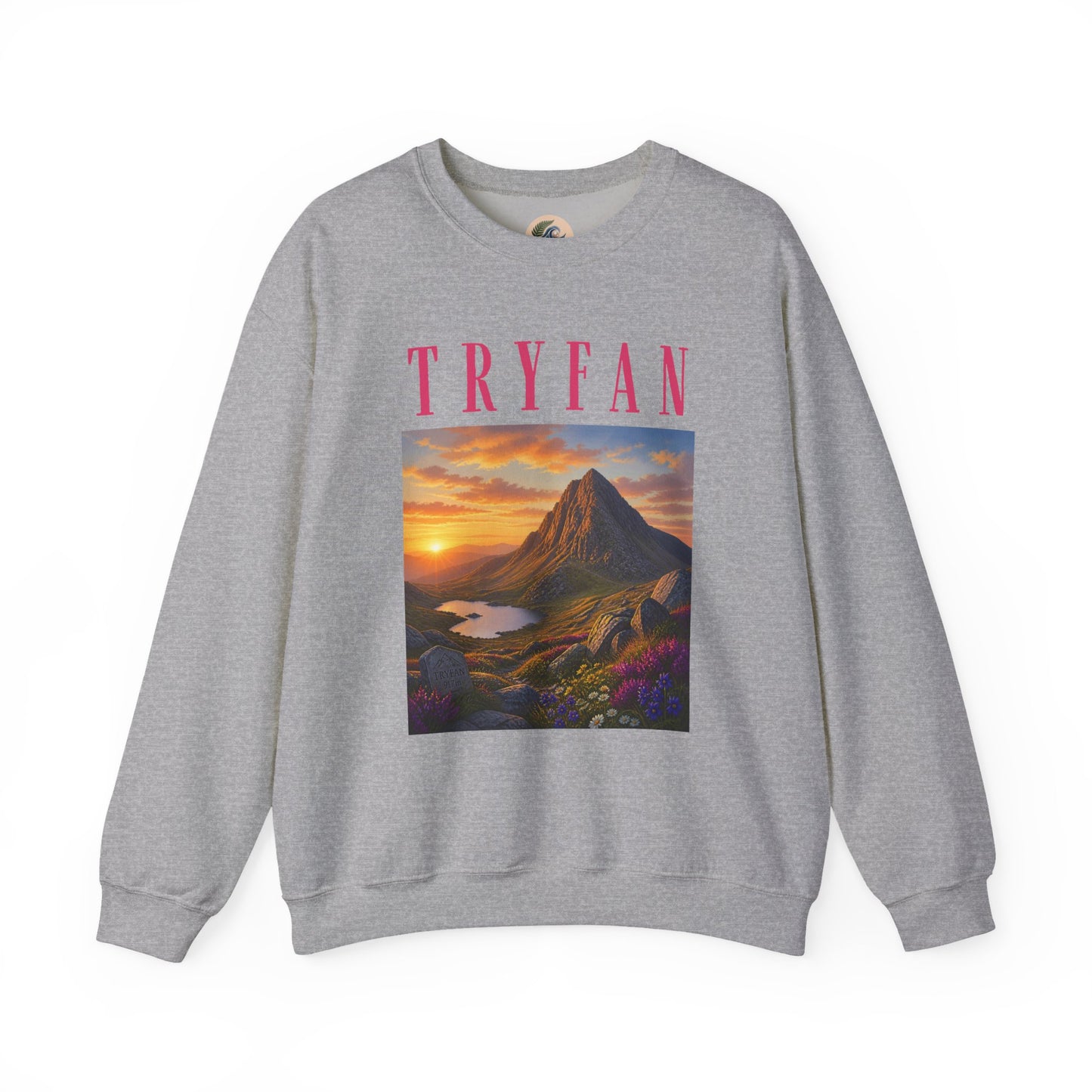 Tryfan Mountain Sweatshirt — Scenic Snowdonia Sunset Landscape Crewneck