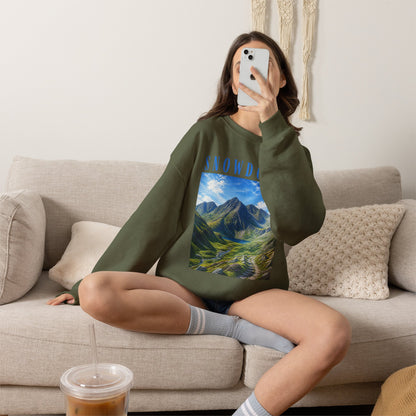Glyderau Landscape - Snowdonia Mountain Crewneck Sweatshirt