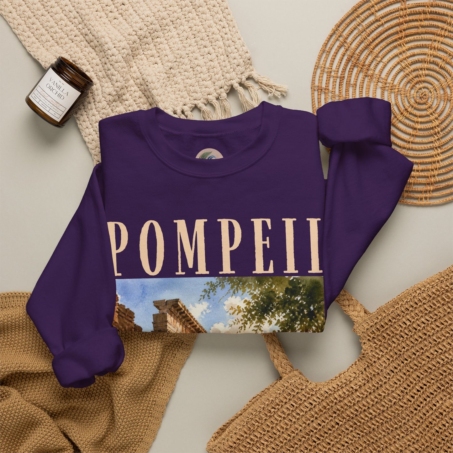 Pompeii Ruins Vintage Crewneck Sweatshirt