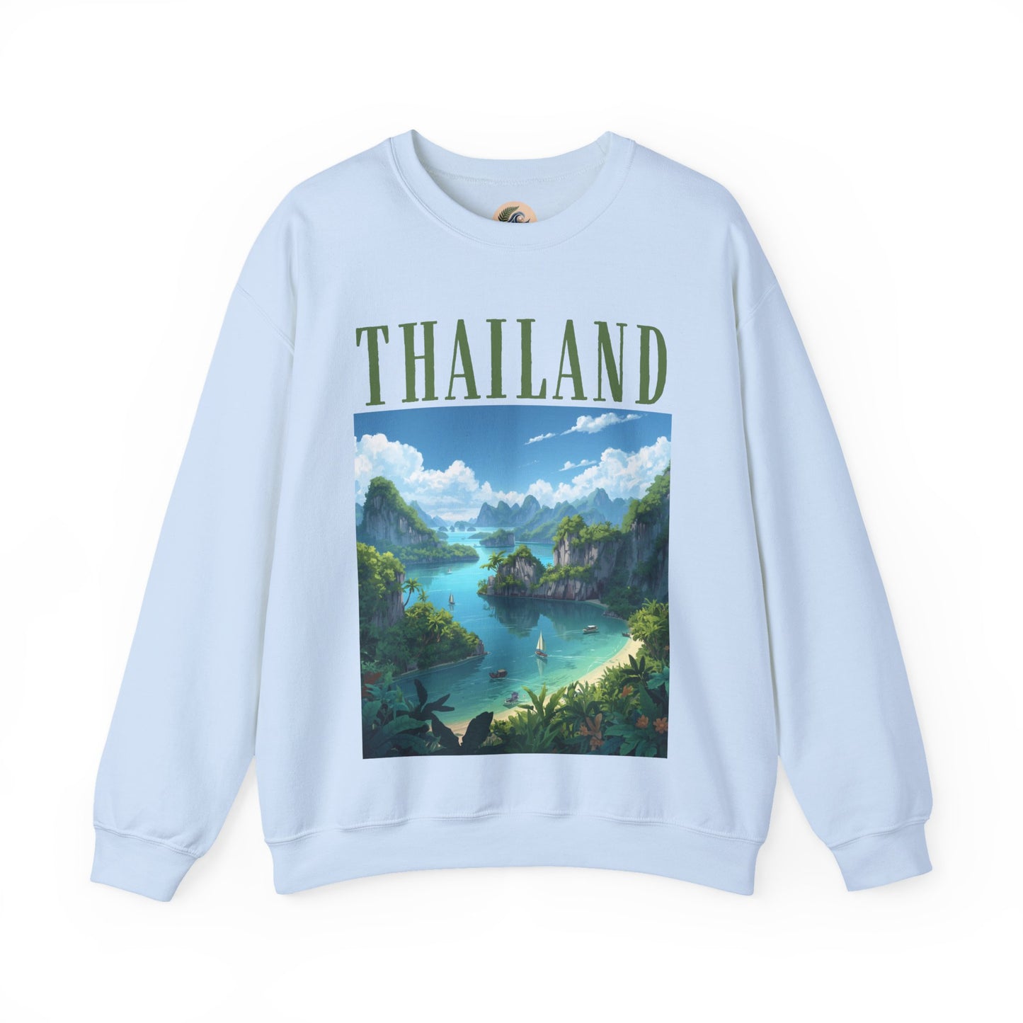 Thailand Scenic Crewneck Sweatshirt — Tropical Island Graphic Pullover