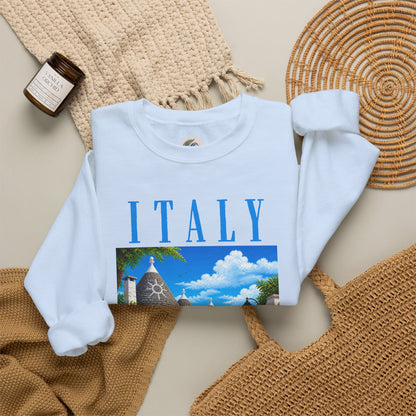 Italy Alberobello Scenic Sweatshirt — Trulli Village Travel Crewneck