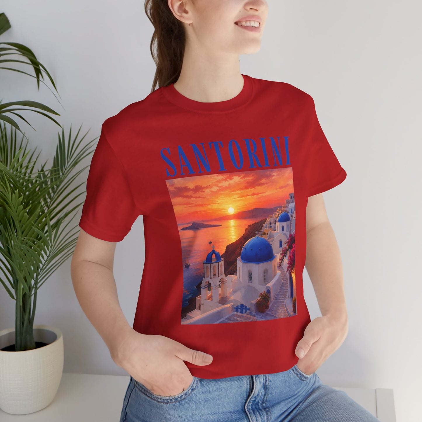 Santorini Sunset Tee — Greek Island Travel T‑Shirt