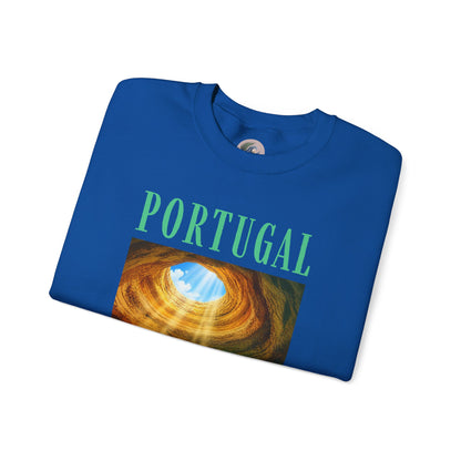 Portugal Benagil Cave Crewneck Sweatshirt — Coastal Travel Graphic Pullover