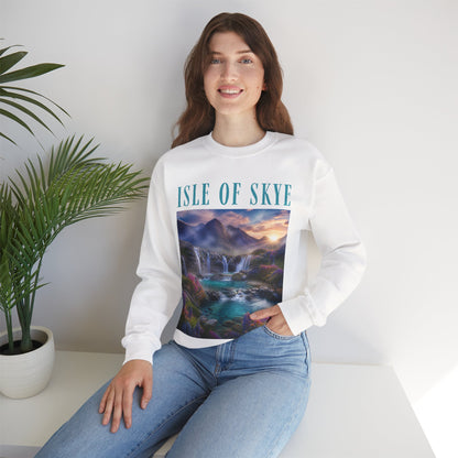 Isle of Skye Scenic Crewneck Sweatshirt — Scottish Landscape Graphic Sweatshirt