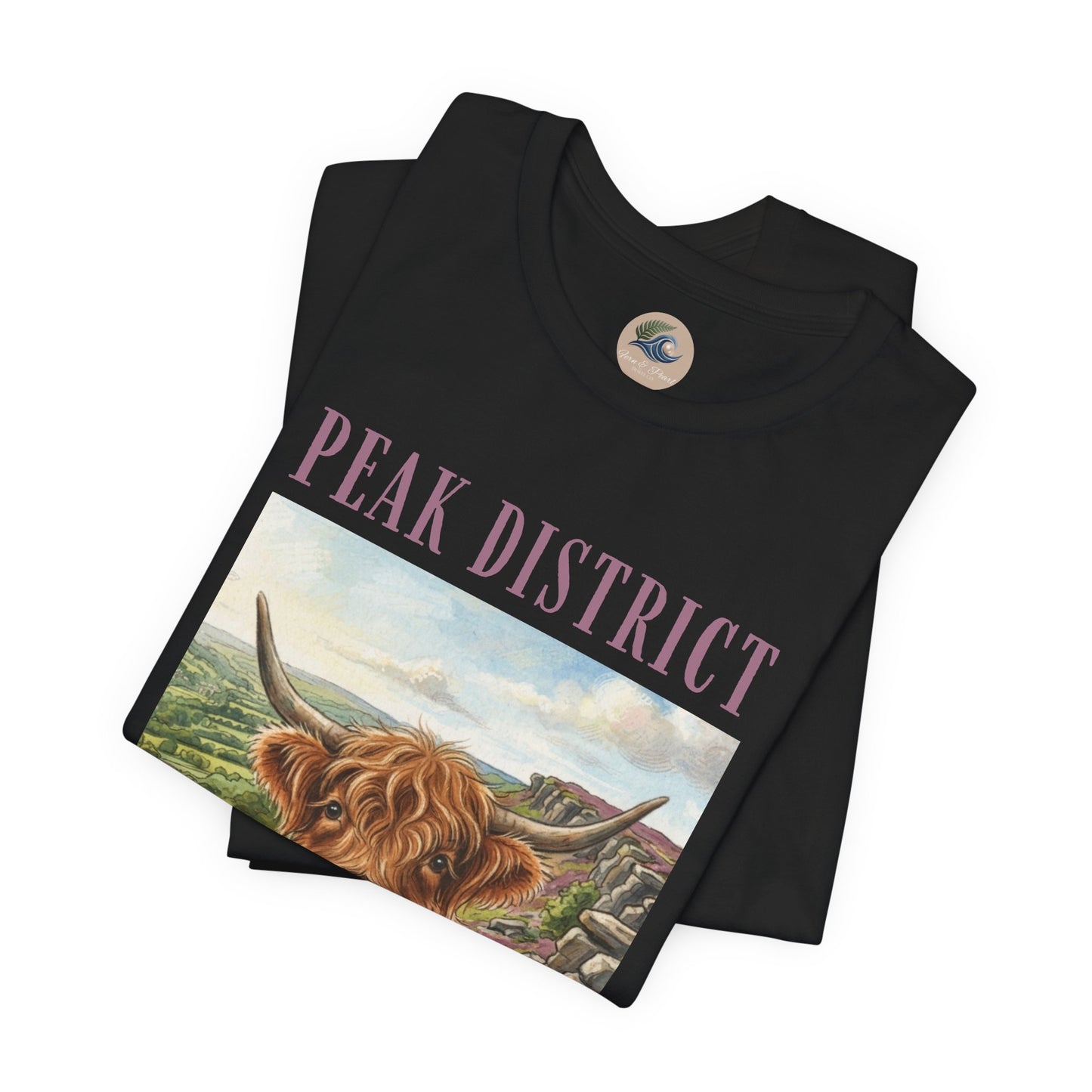 Peak District Highland Cow T‑Shirt