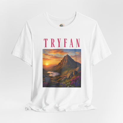 Tryfan Mountain Tee — Scenic Sunset Landscape T‑Shirt