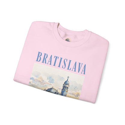 Bratislava Scenic Crewneck Sweatshirt – Vintage Cityscape Graphic