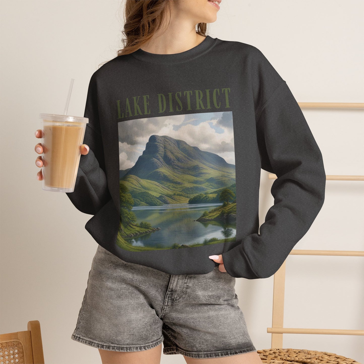 Lake District Scenic Sweatshirt — Vintage Landscape Crewneck