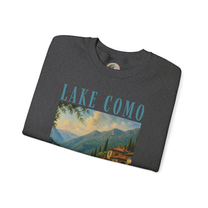 Lake Como Vintage Crewneck Sweatshirt — Scenic Italian Lake Graphic