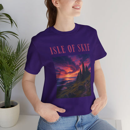 Isle of Skye Scenic Tee — Sunset Landscape Graphic T-Shirt