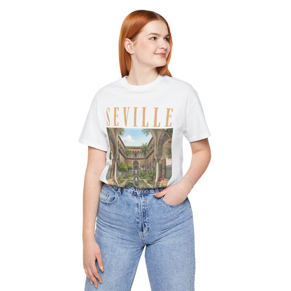 Seville Courtyard Tee — Vintage Andalusian Travel T‑Shirt