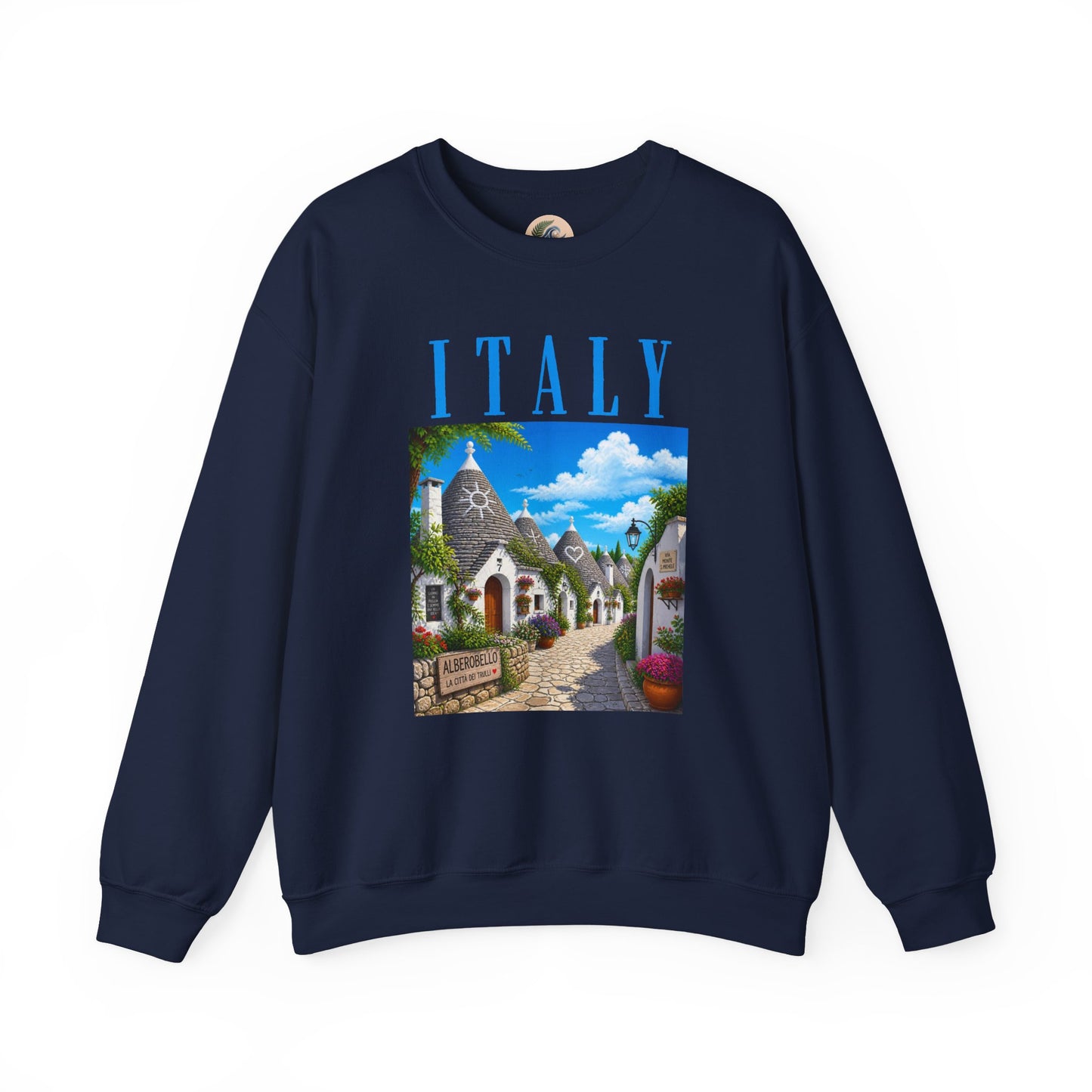 Italy Alberobello Scenic Sweatshirt — Trulli Village Travel Crewneck