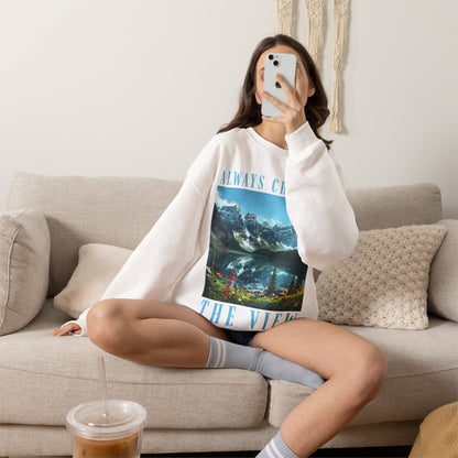 Always Chasing the View - Lake Oeschinese Mountain Crewneck