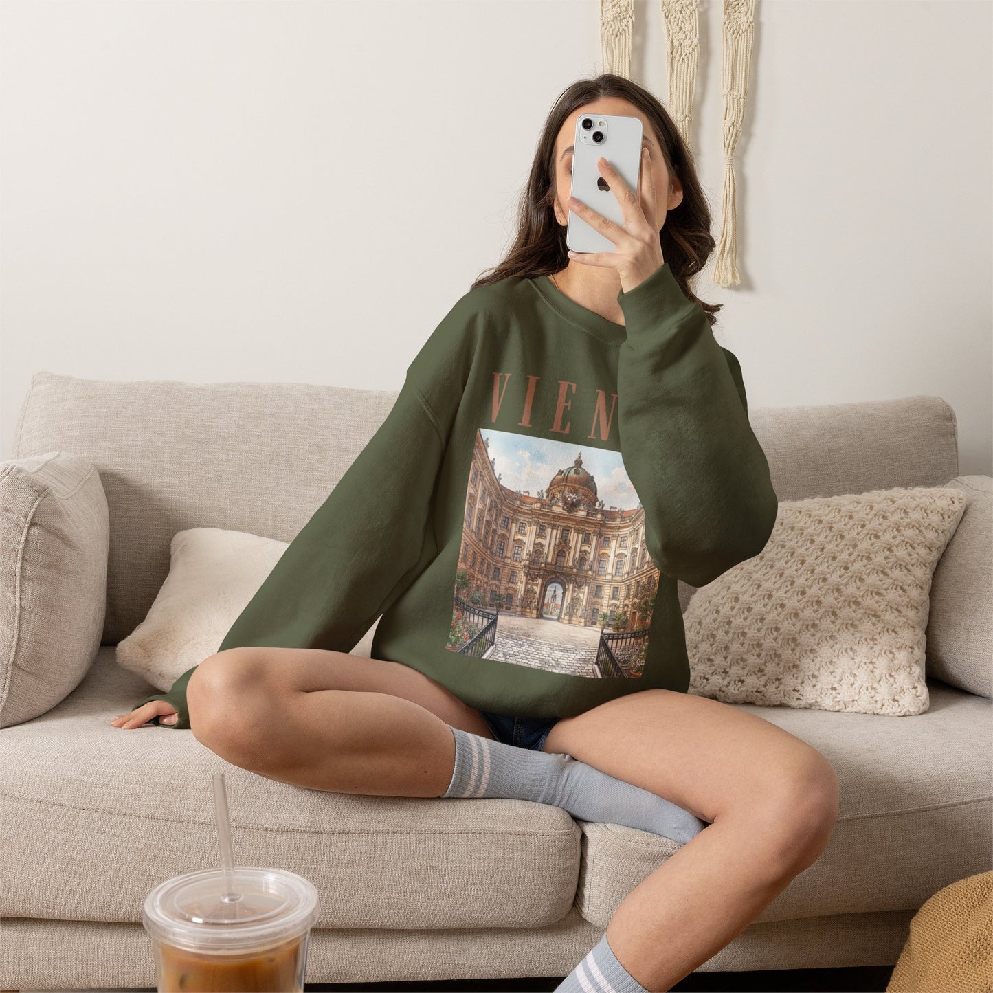 Vienna Palace Crewneck Sweatshirt — Vintage Vienna Travel Sweatshirt