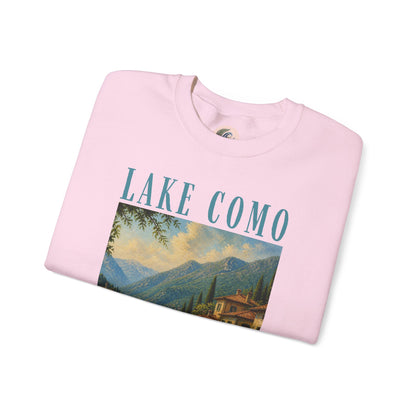 Lake Como Vintage Crewneck Sweatshirt — Scenic Italian Lake Graphic
