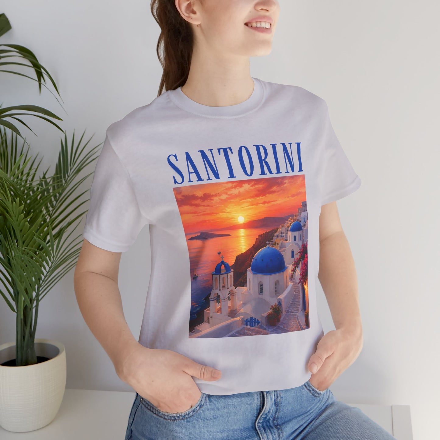 Santorini Sunset Tee — Greek Island Travel T‑Shirt