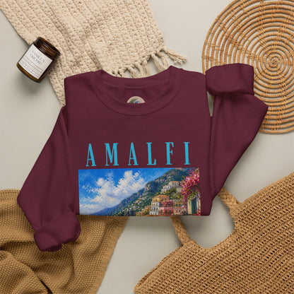 Amalfi Coast Scenic Crewneck Sweatshirt