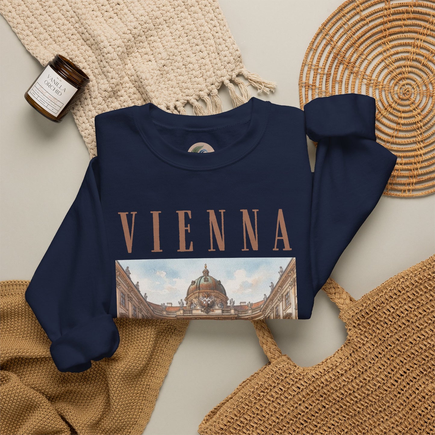 Vienna Palace Crewneck Sweatshirt — Vintage Vienna Travel Sweatshirt