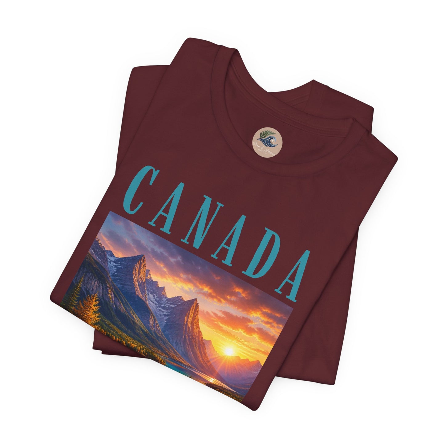 Canada Banff Scenic Mountain Tee — Sunrise Lake Landscape T‑Shirt