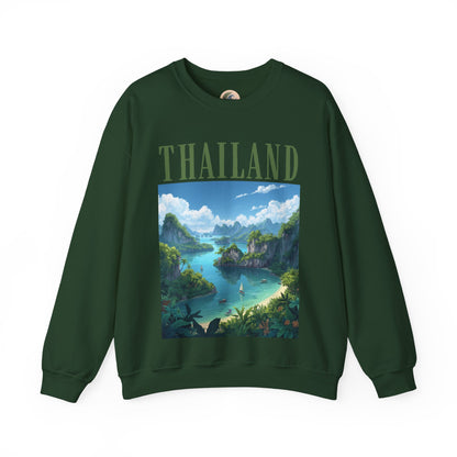 Thailand Scenic Crewneck Sweatshirt — Tropical Island Graphic Pullover