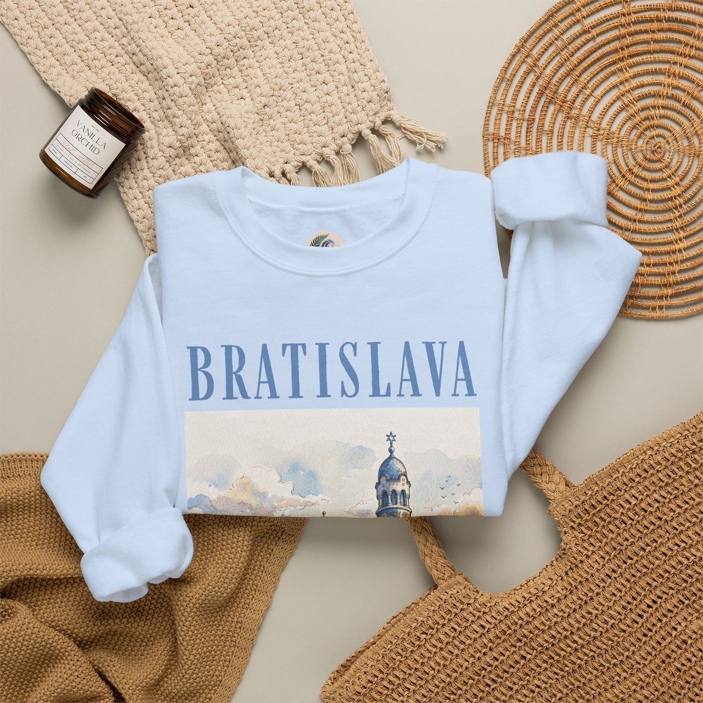 Bratislava Scenic Crewneck Sweatshirt – Vintage Cityscape Graphic