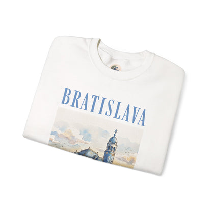 Bratislava Scenic Crewneck Sweatshirt – Vintage Cityscape Graphic