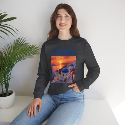 Santorini Sunset Sweatshirt — Greek Island Travel Crewneck