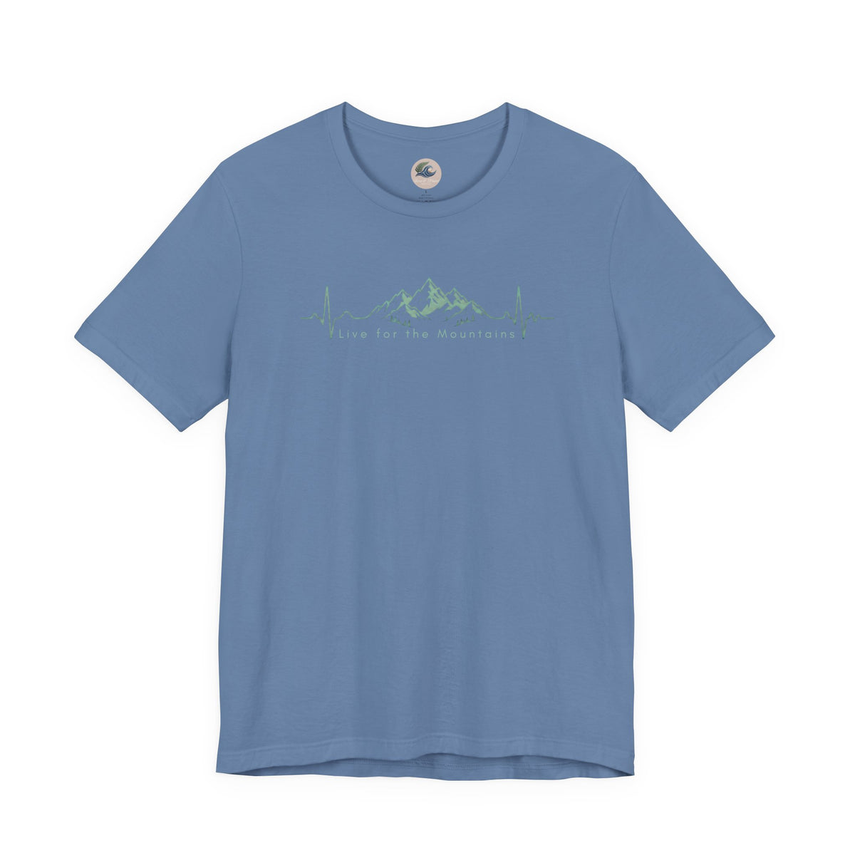Mountain Heartbeat T‑Shirt — Heartbeat EKG Mountains Graphic Tee