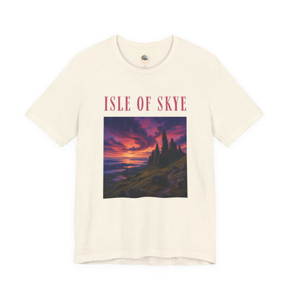Isle of Skye Scenic Tee — Sunset Landscape Graphic T-Shirt