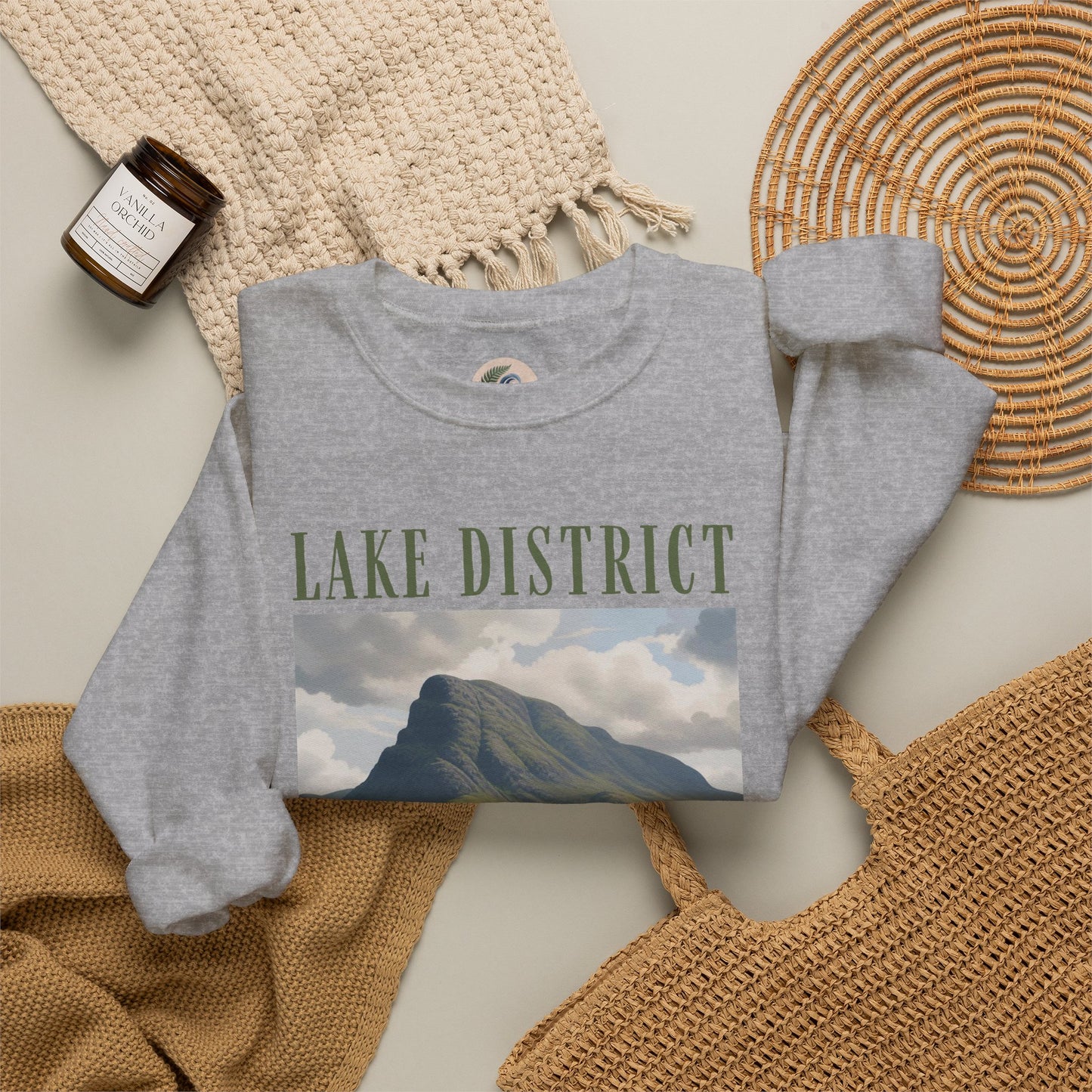 Lake District Scenic Sweatshirt — Vintage Landscape Crewneck