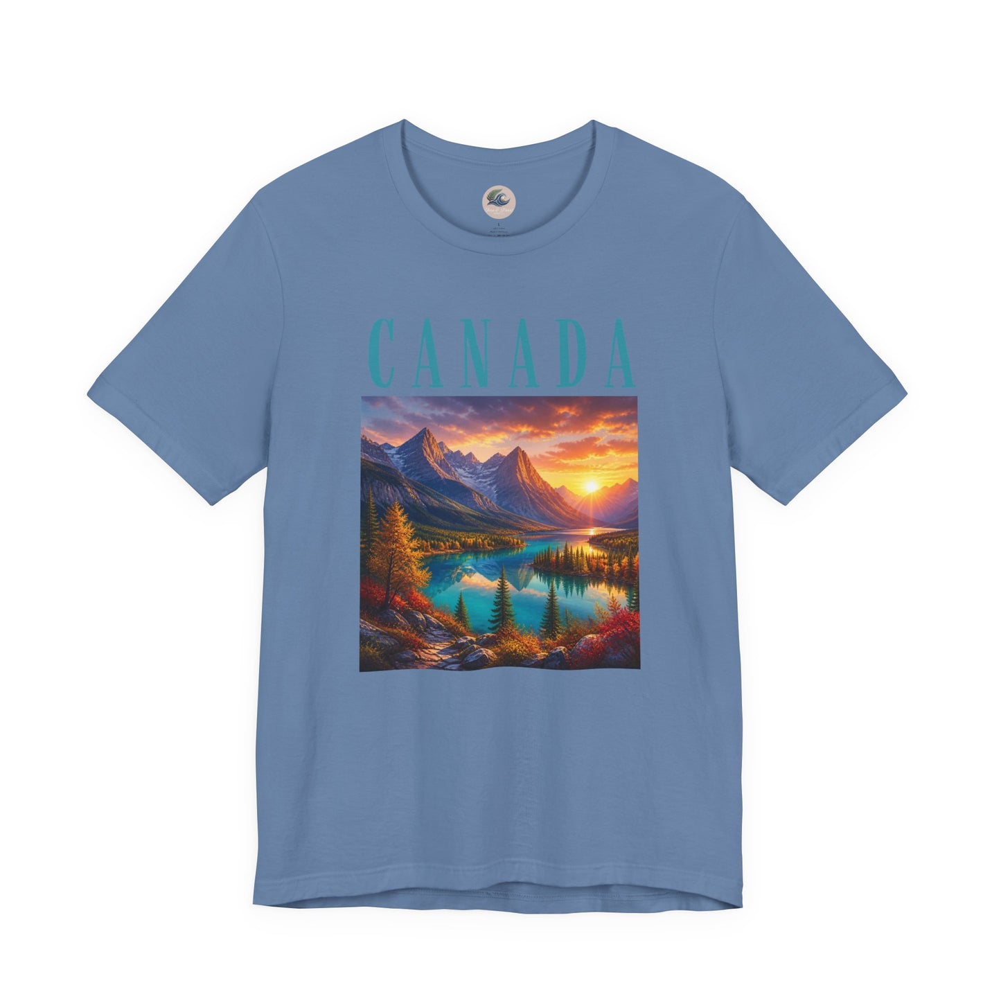 Canada Banff Scenic Mountain Tee — Sunrise Lake Landscape T‑Shirt