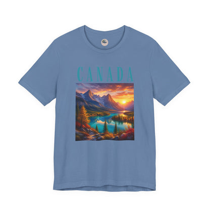 Canada Banff Scenic Mountain Tee — Sunrise Lake Landscape T‑Shirt