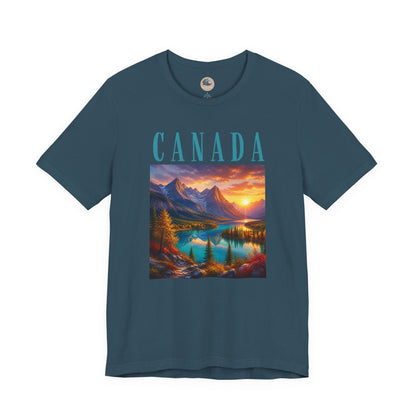 Canada Banff Scenic Mountain Tee — Sunrise Lake Landscape T‑Shirt