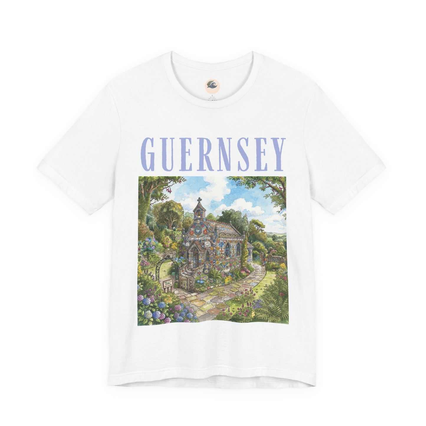 Guernsey Chapel Landscape T-Shirt — Scenic Island Travel Tee