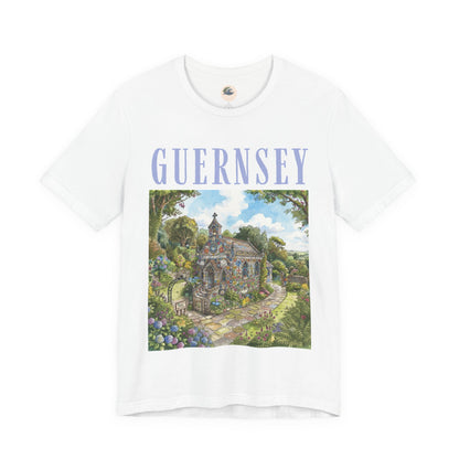 Guernsey Chapel Landscape T-Shirt — Scenic Island Travel Tee