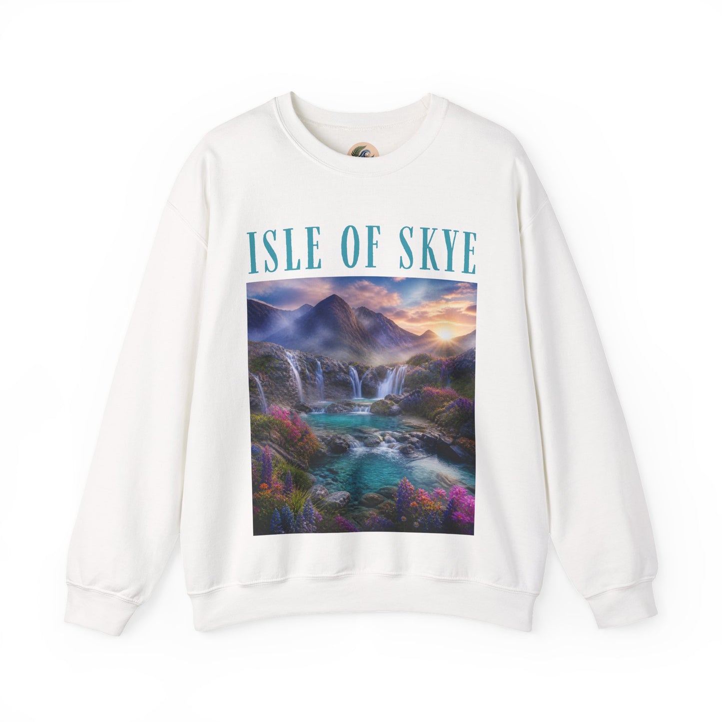 Isle of Skye Scenic Crewneck Sweatshirt — Scottish Landscape Graphic Sweatshirt