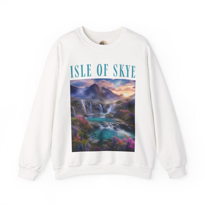 Isle of Skye Scenic Crewneck Sweatshirt — Scottish Landscape Graphic Sweatshirt