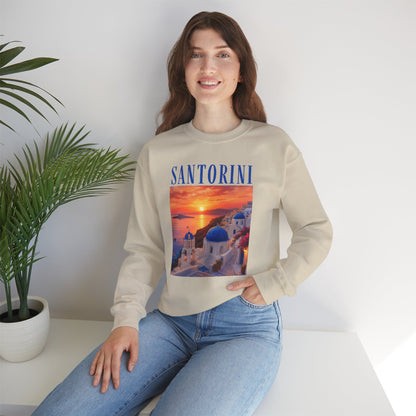 Santorini Sunset Sweatshirt — Greek Island Travel Crewneck