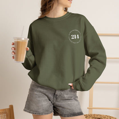 214 Wainwrights Minimalist Crewneck Sweatshirt — Small Chest Logo