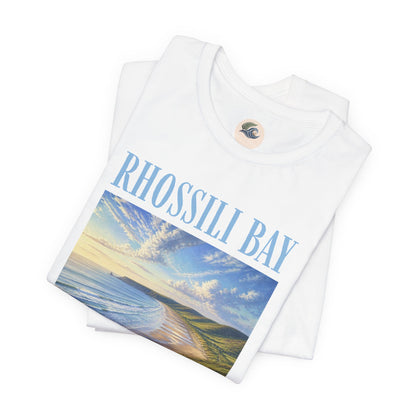Rhossili Bay Scenic Tee — Coastal Landscape Graphic T-Shirt
