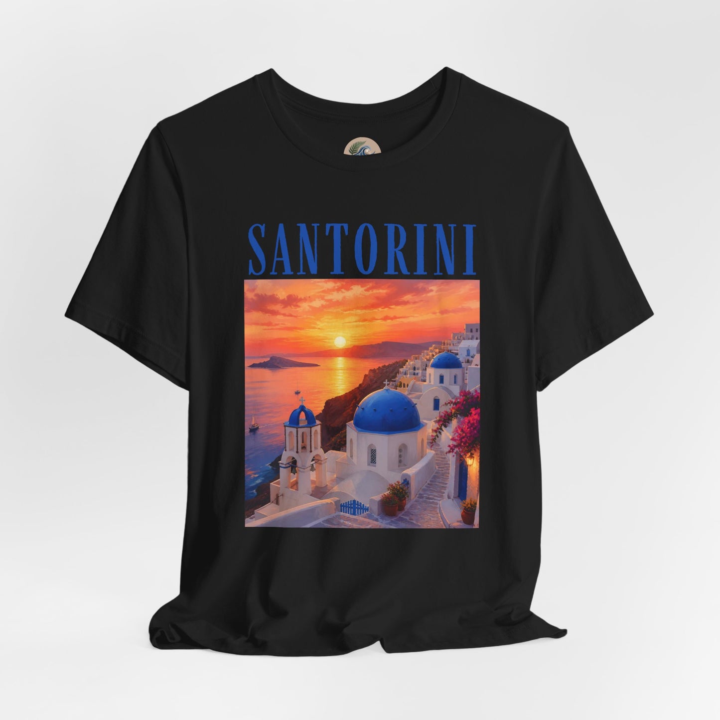 Santorini Sunset Tee — Greek Island Travel T‑Shirt