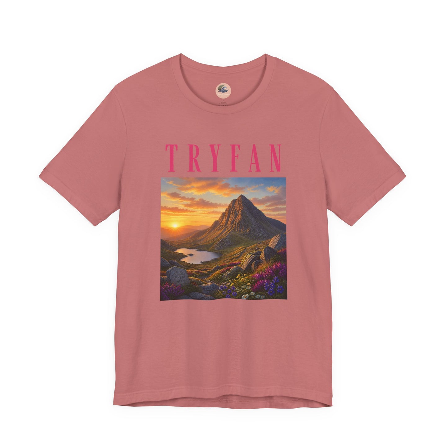 Tryfan Mountain Tee — Scenic Sunset Landscape T‑Shirt