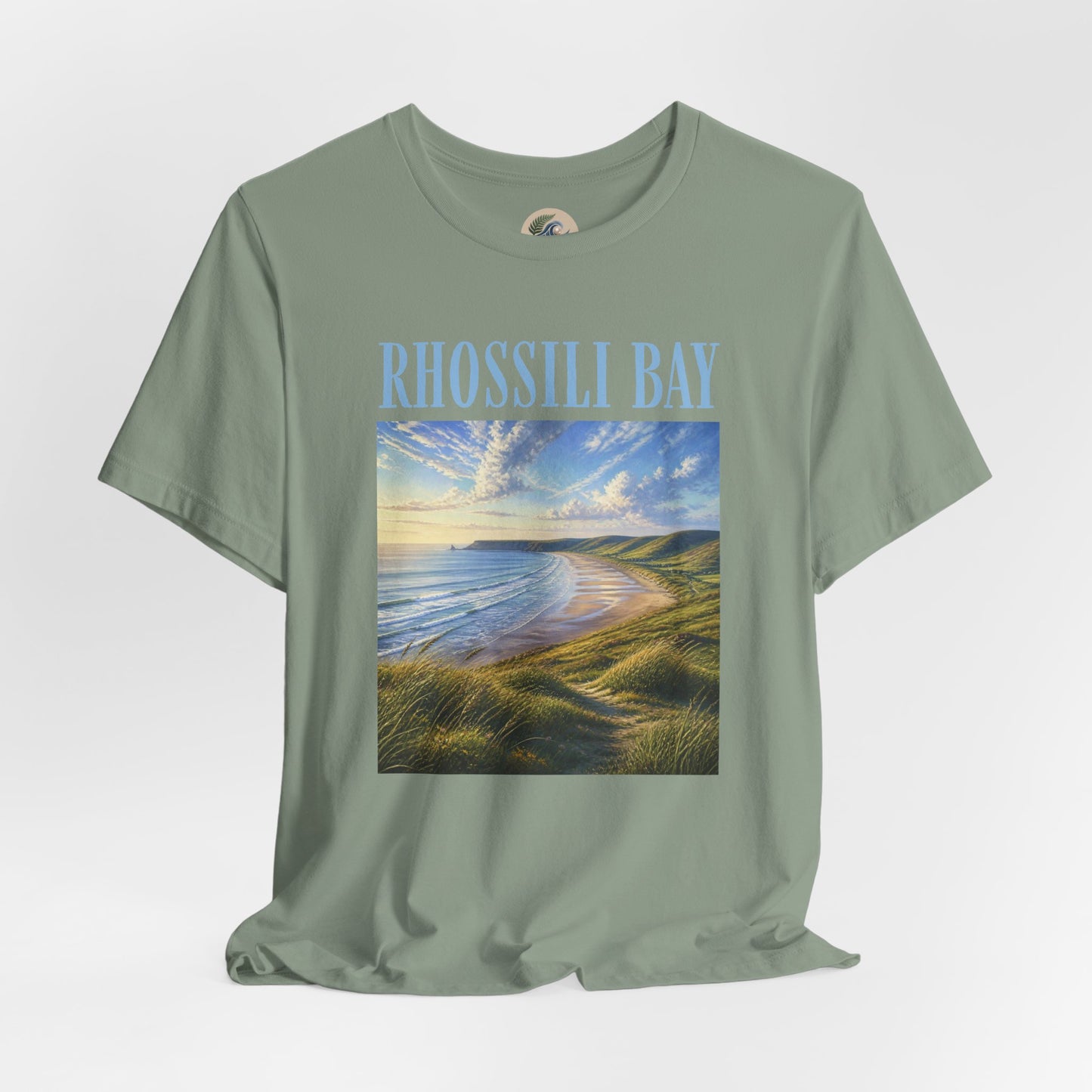 Rhossili Bay Scenic Tee — Coastal Landscape Graphic T-Shirt