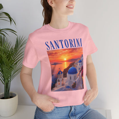 Santorini Sunset Tee — Greek Island Travel T‑Shirt