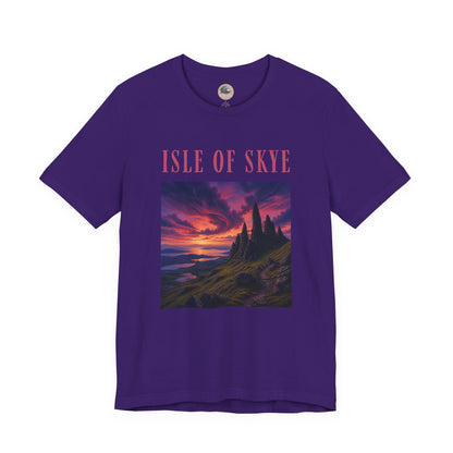 Isle of Skye Scenic Tee — Sunset Landscape Graphic T-Shirt