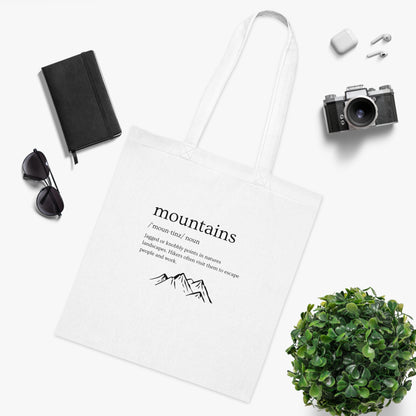 Mountains Definition Cotton Tote