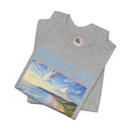 Rhossili Bay Scenic Tee — Coastal Landscape Graphic T-Shirt