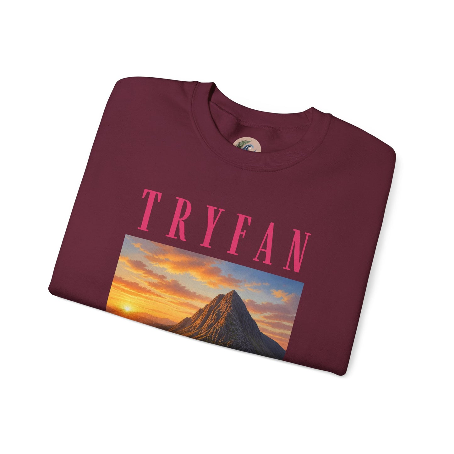 Tryfan Mountain Sweatshirt — Scenic Snowdonia Sunset Landscape Crewneck