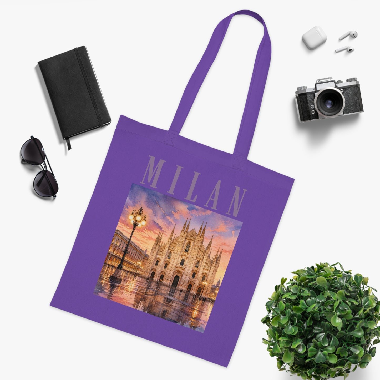 Milan Cathedral Tote Bag – Scenic Duomo Travel Cotton Tote