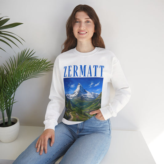 Zermatt Mountain Crewneck Sweatshirt